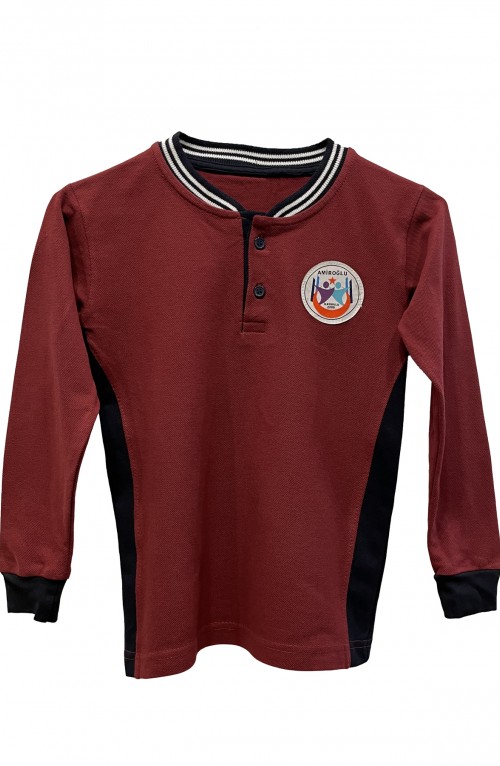 Amiroğlu İlkokulu Hakim Yaka Uzun Kollu Tişört 9-10Yaş  