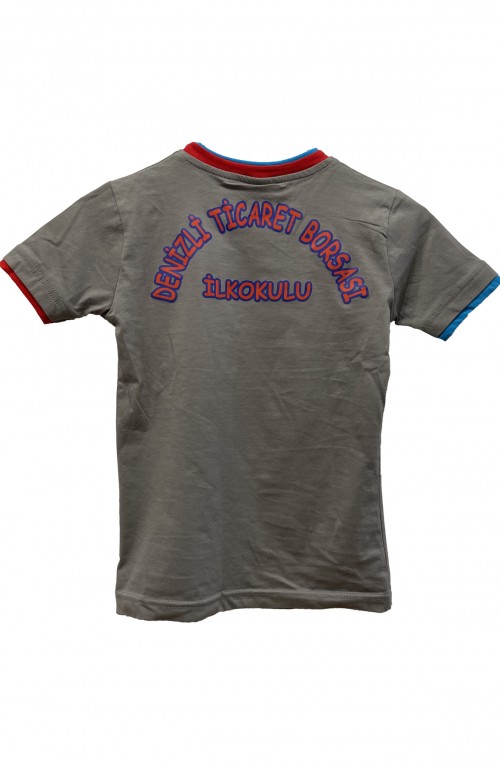 Denizli Ticaret Borsası İlkokulu Sıfır Yaka Kısa Kollu Tişört 5-6Yaş  