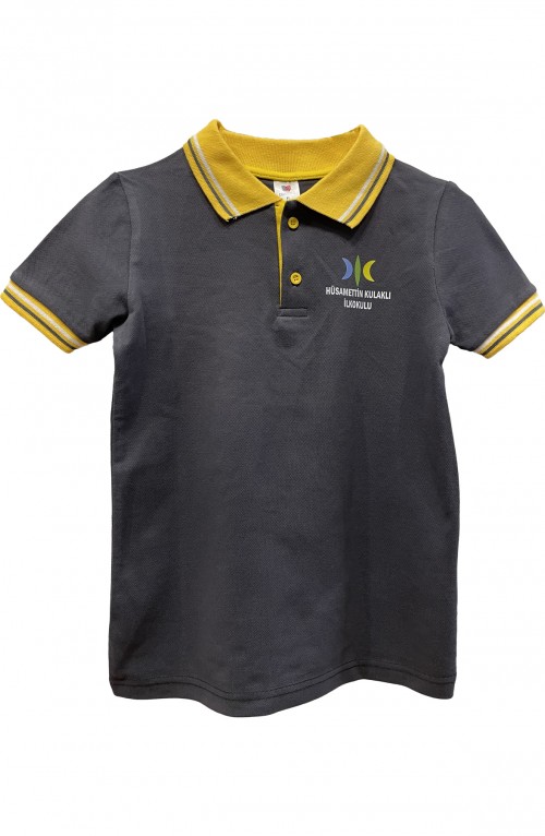 Hüsamettin Kulaklı İlkokulu Polo Yaka Kısa Kollu Tişört 7-8Yaş  